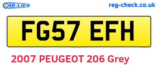 FG57EFH are the vehicle registration plates.