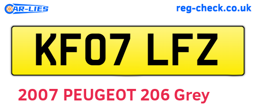 KF07LFZ are the vehicle registration plates.