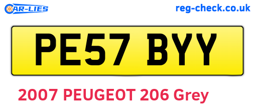 PE57BYY are the vehicle registration plates.