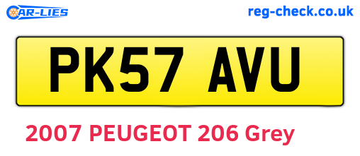 PK57AVU are the vehicle registration plates.