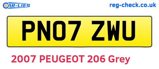 PN07ZWU are the vehicle registration plates.