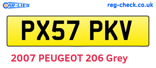 PX57PKV are the vehicle registration plates.