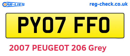 PY07FFO are the vehicle registration plates.
