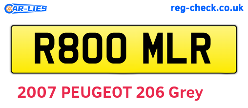 R800MLR are the vehicle registration plates.