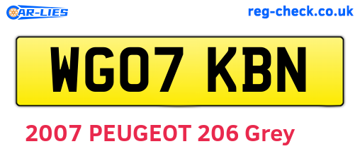 WG07KBN are the vehicle registration plates.