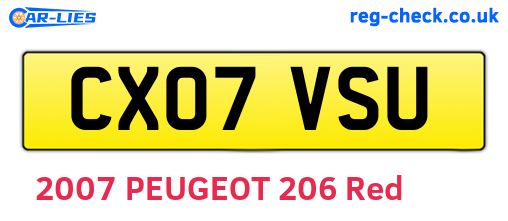 CX07VSU are the vehicle registration plates.