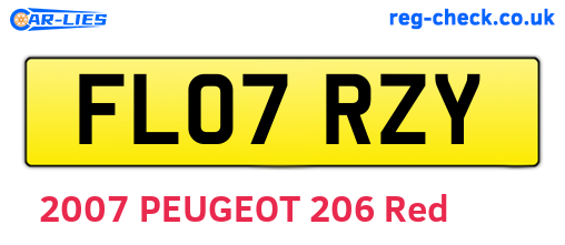 FL07RZY are the vehicle registration plates.