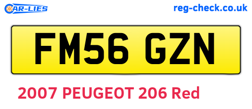 FM56GZN are the vehicle registration plates.