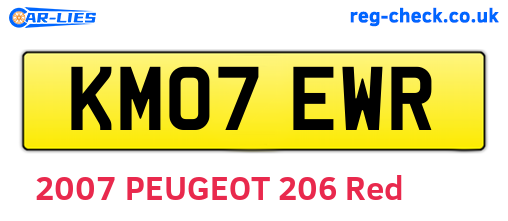 KM07EWR are the vehicle registration plates.