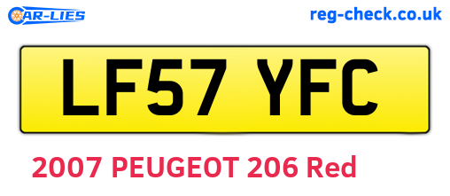 LF57YFC are the vehicle registration plates.