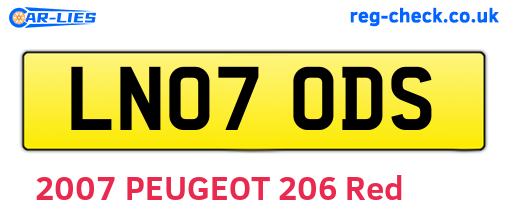 LN07ODS are the vehicle registration plates.
