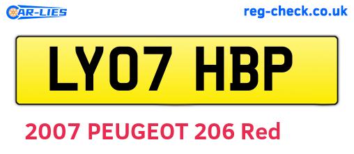 LY07HBP are the vehicle registration plates.