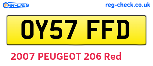 OY57FFD are the vehicle registration plates.