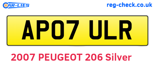 AP07ULR are the vehicle registration plates.