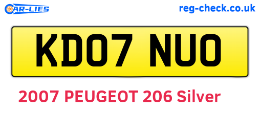 KD07NUO are the vehicle registration plates.
