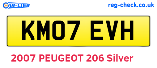 KM07EVH are the vehicle registration plates.