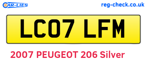 LC07LFM are the vehicle registration plates.