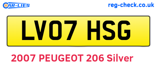 LV07HSG are the vehicle registration plates.