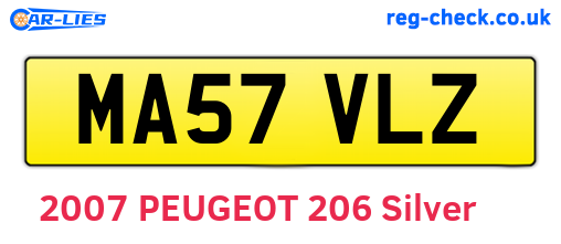 MA57VLZ are the vehicle registration plates.