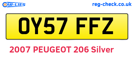 OY57FFZ are the vehicle registration plates.