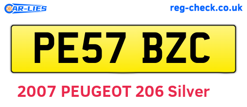 PE57BZC are the vehicle registration plates.