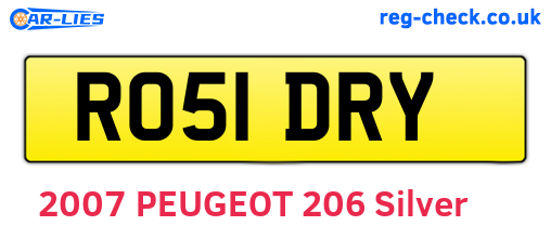 RO51DRY are the vehicle registration plates.