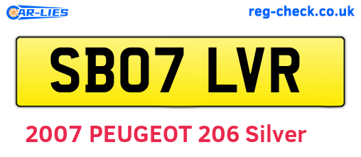 SB07LVR are the vehicle registration plates.
