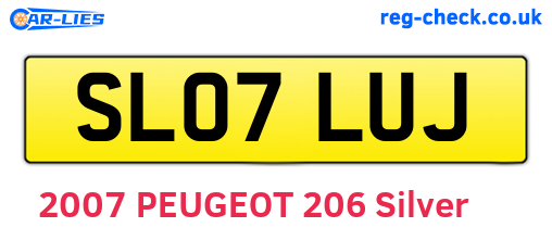 SL07LUJ are the vehicle registration plates.