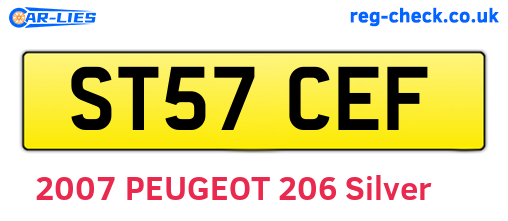 ST57CEF are the vehicle registration plates.