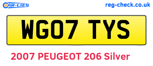 WG07TYS are the vehicle registration plates.
