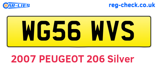 WG56WVS are the vehicle registration plates.