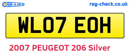 WL07EOH are the vehicle registration plates.