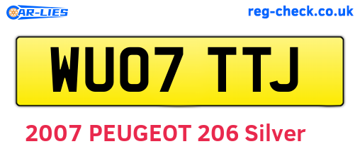 WU07TTJ are the vehicle registration plates.