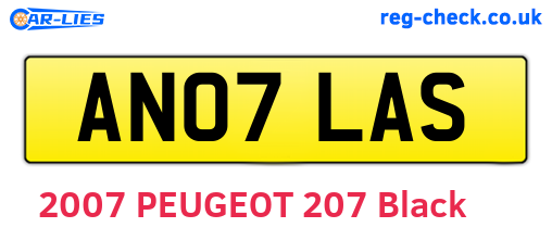 AN07LAS are the vehicle registration plates.