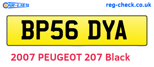 BP56DYA are the vehicle registration plates.