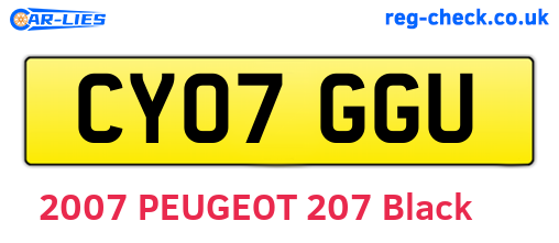 CY07GGU are the vehicle registration plates.