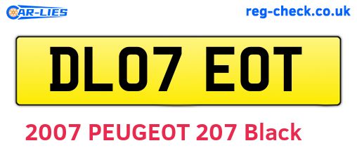 DL07EOT are the vehicle registration plates.