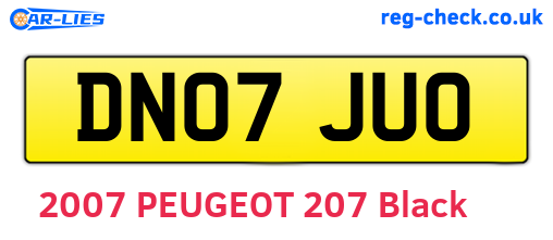 DN07JUO are the vehicle registration plates.