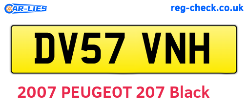 DV57VNH are the vehicle registration plates.