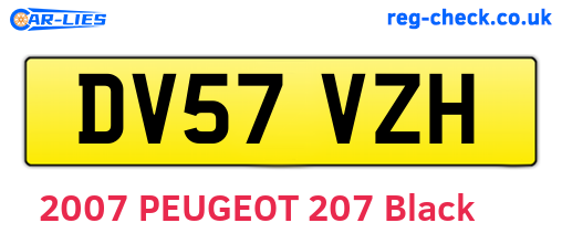 DV57VZH are the vehicle registration plates.