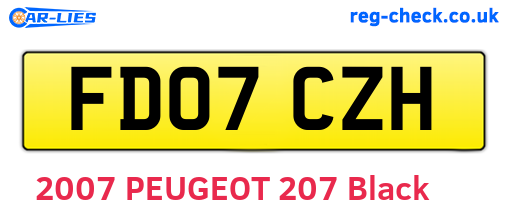 FD07CZH are the vehicle registration plates.