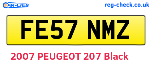 FE57NMZ are the vehicle registration plates.