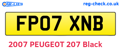 FP07XNB are the vehicle registration plates.