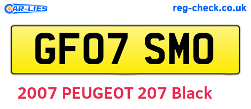 GF07SMO are the vehicle registration plates.