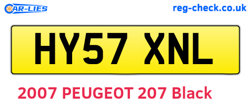 HY57XNL are the vehicle registration plates.