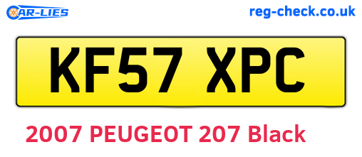 KF57XPC are the vehicle registration plates.