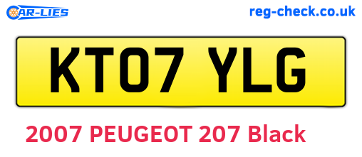 KT07YLG are the vehicle registration plates.