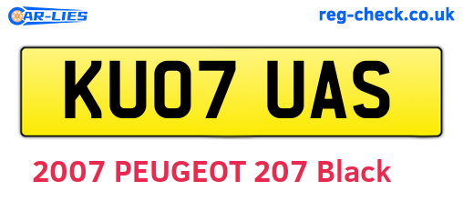 KU07UAS are the vehicle registration plates.