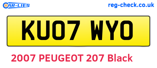 KU07WYO are the vehicle registration plates.