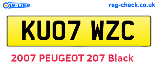 KU07WZC are the vehicle registration plates.